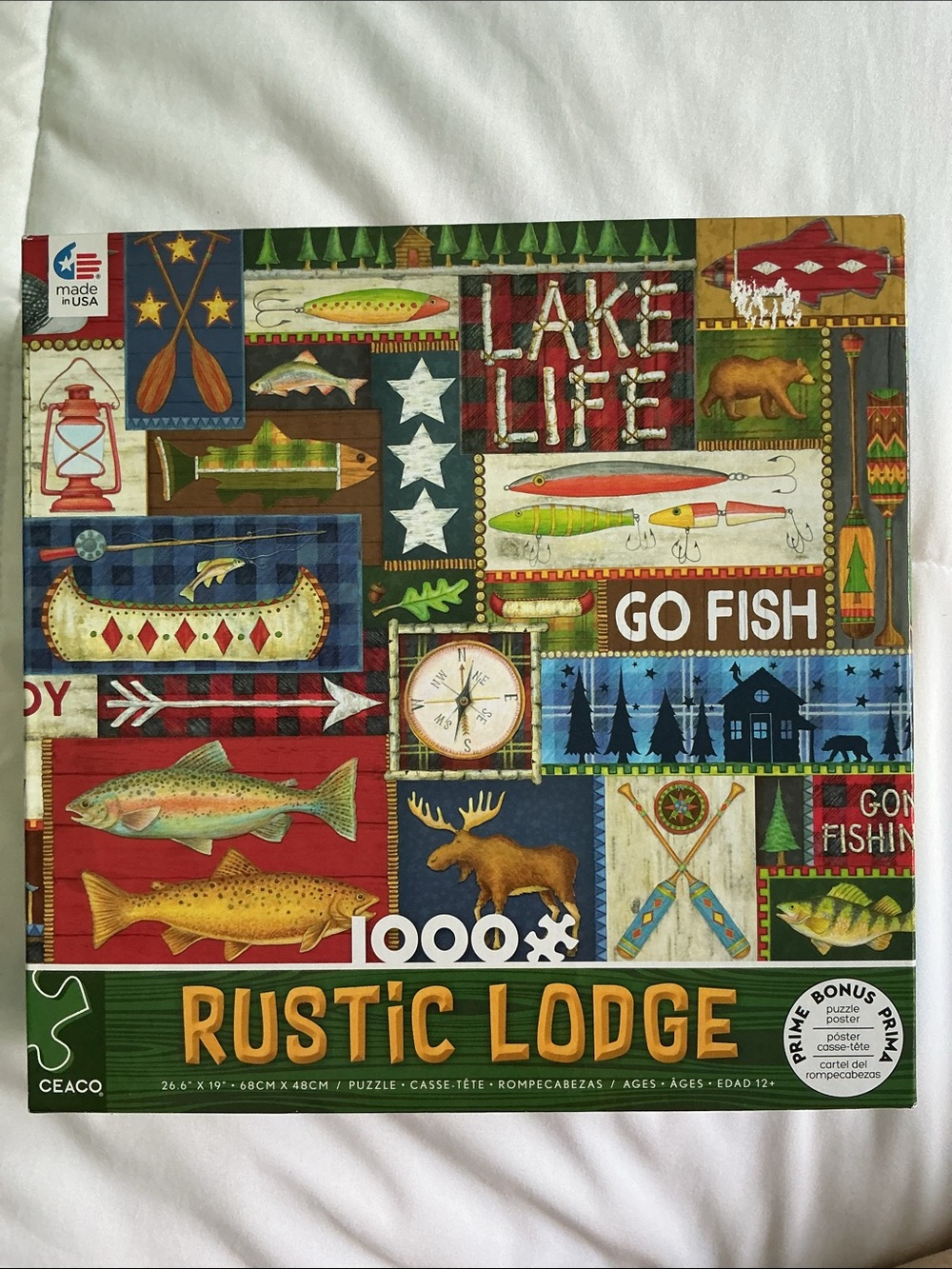 Ceaco Rustic Lodge 1000-Piece Puzzle - Lake Life Design